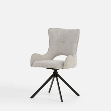 Světle šedá otočná židle FUIMCHI