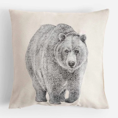 Dekorační povlak na polštář s medvědem MOLLIE 45x45 cm