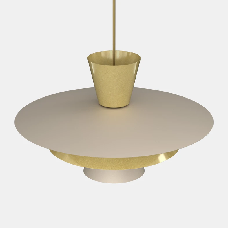 Średnica 38 cm - lampa dobrze prezentuje się w pomieszczeniach o średnim metrażu, łącząc funkcję użytkową z ozdobną.