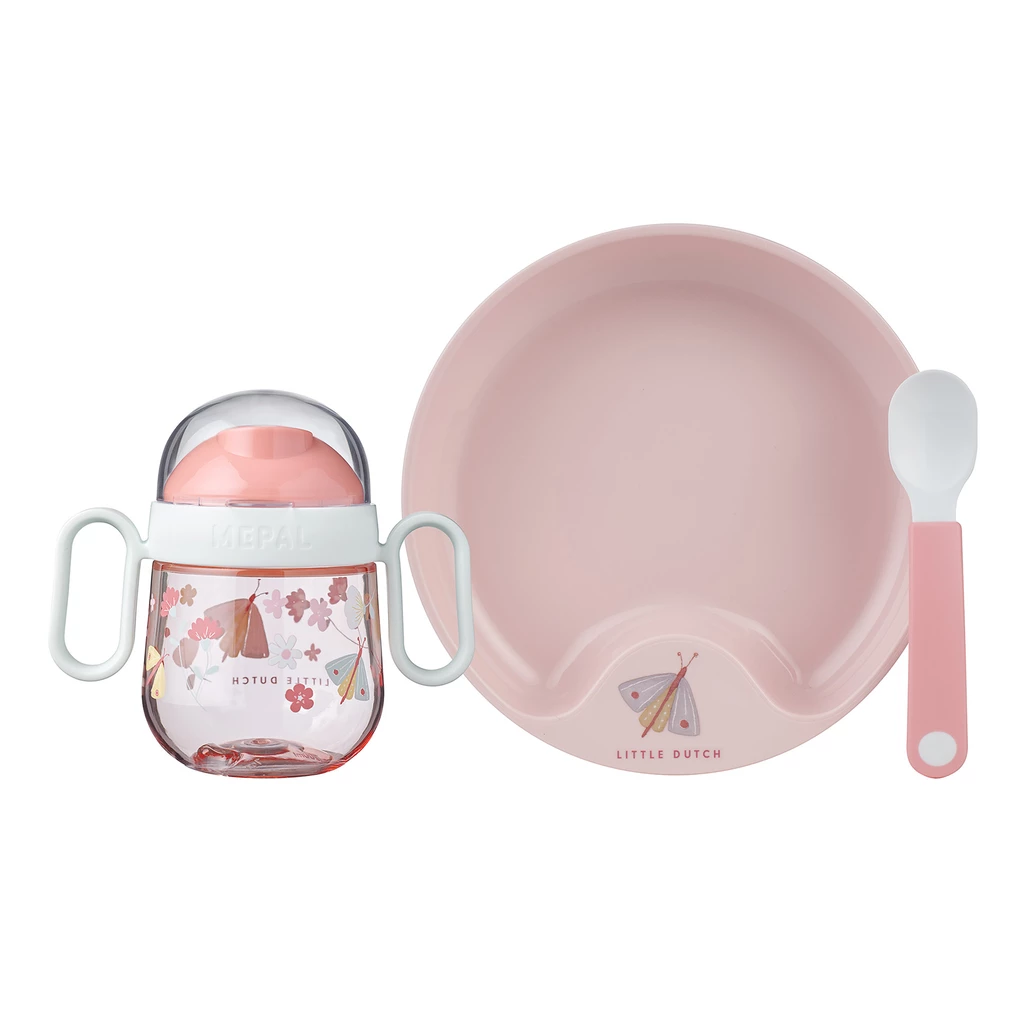Sada nádobí LITTLE DUTCH MIO FLOWERS & BUTTERFLIES 3 díly