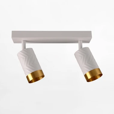 Bodové světlo na liště ARRAS 2 reflektory bílo-zlatá