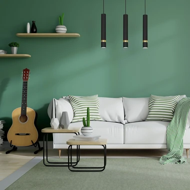 Černo-zlaté závěsné svítidlo válec ve stylu loft RENO III