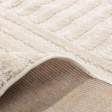 Geometrický koberec MONTY 80x150 cm, bílo-krémový