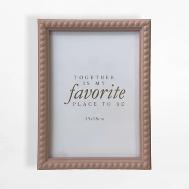Růžový fotorámeček 13x18 cm