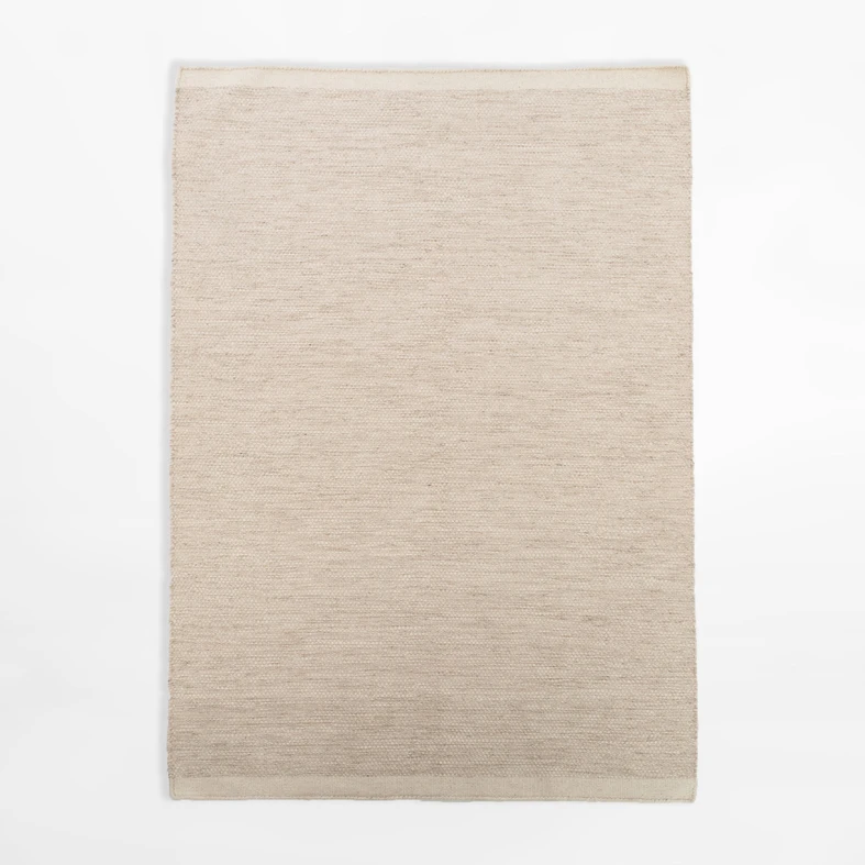 Vlněný koberec GOTTI, stříbrno-bežový, 160x230 cm