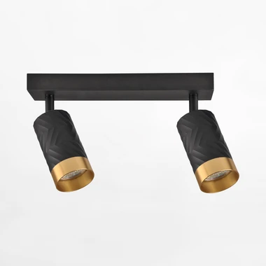 Bodové světlo na liště ARRAS 2 reflektory černo-zlatá