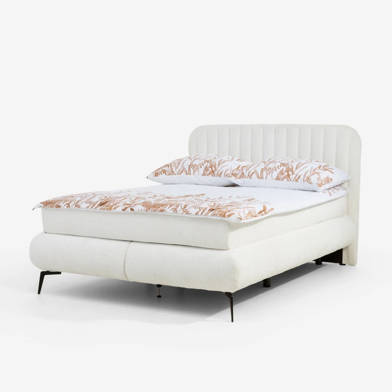 Postel boxspring VALO bílá 160x200