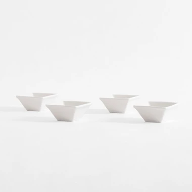 Sada 4 čtvercových servírovacích misek 50 ml