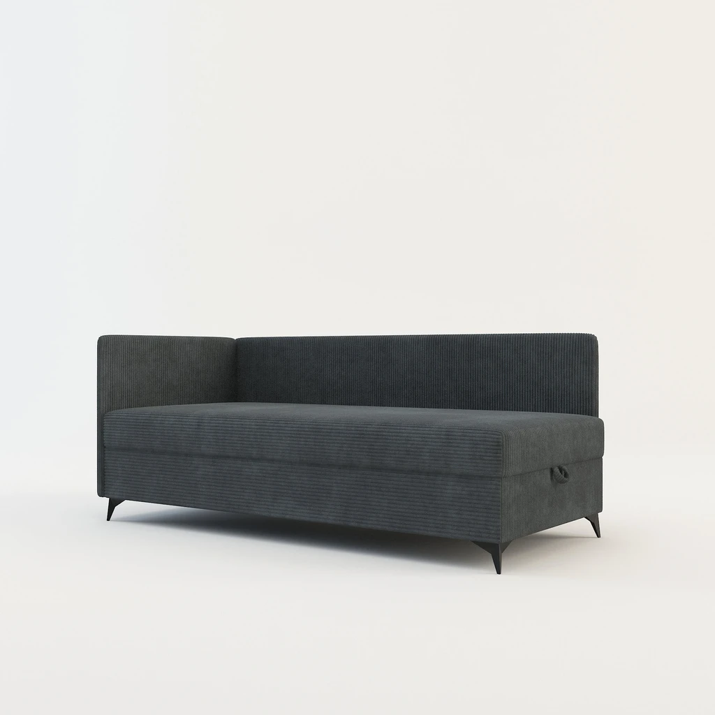 Šedá rozkládací válenda IBIS 90x200 cm