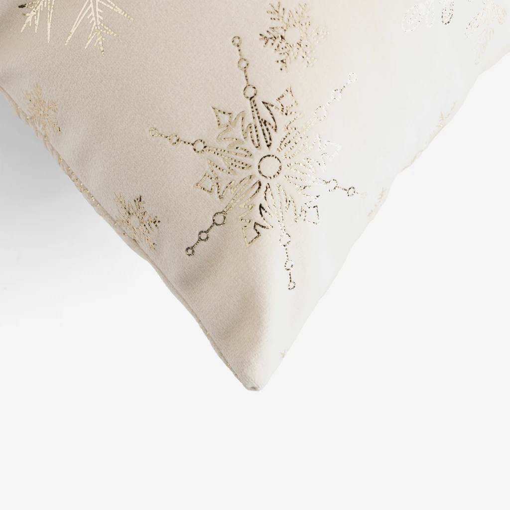 Dekorativní polštář s hvězdičkami krémový CELEBRI 45x45 cm