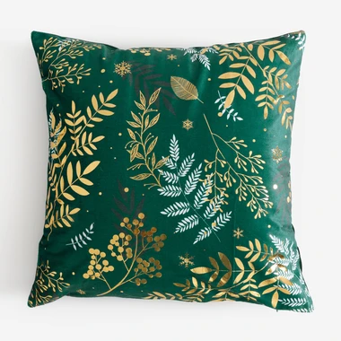 Dekorativní povlak na polštář zeleno-zlatý TEMMES 45x45 cm