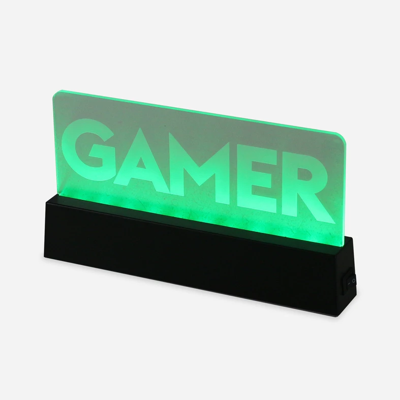 NEON GAMER zaświecona rozjaśni pokój intensywnym zielonym światłem. 