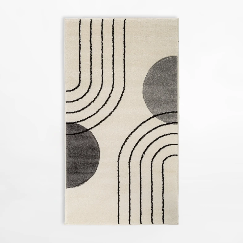 Koberec art déco krémový MILLEY 80x150 cm