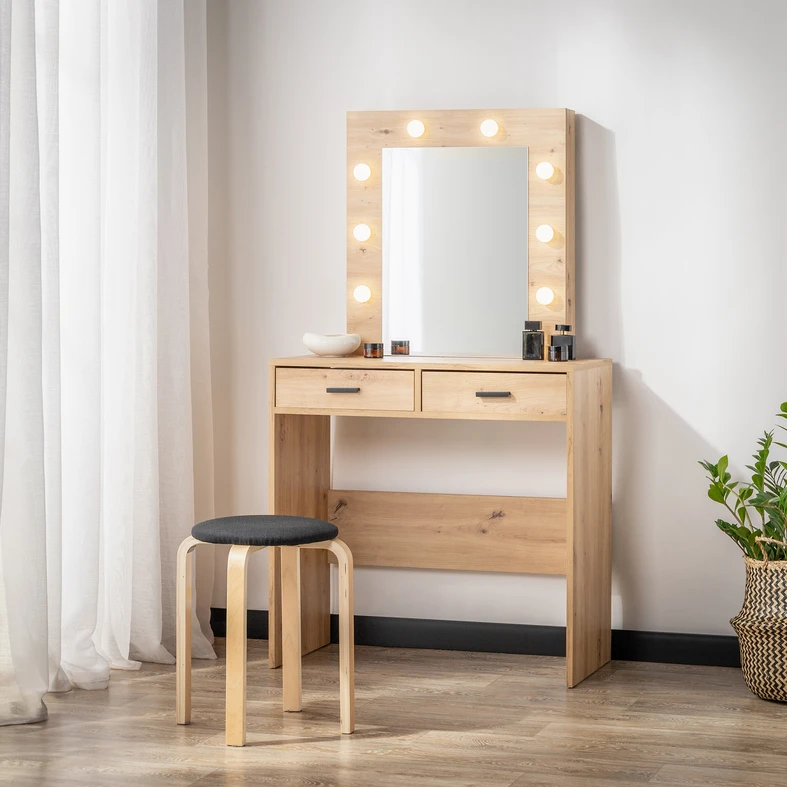 Toaletní stolek s osvětlením EMMA dub artisan