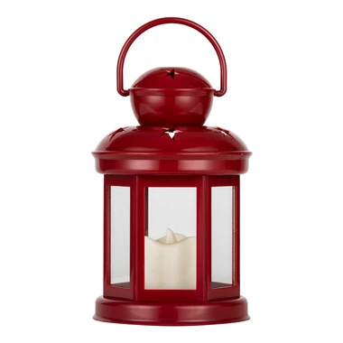 LED lucerna červená 19 cm