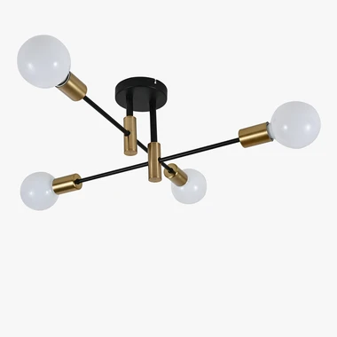 Stropní svítidlo DORADO 4 černo-zlaté