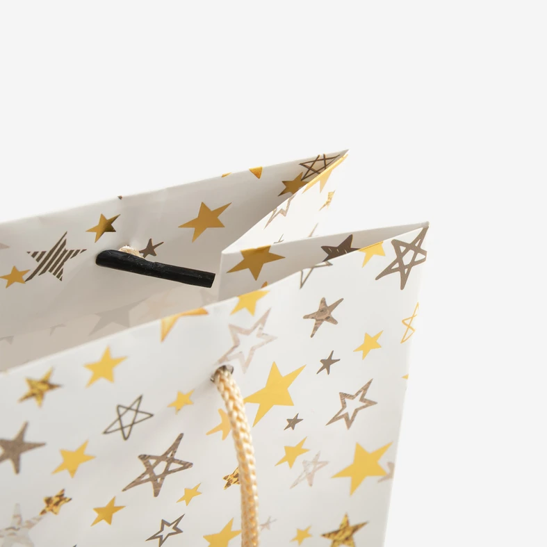 Vánoční dárková taška hvězdičky S MIX