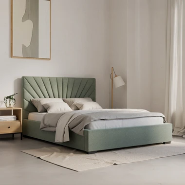 Zelená čalouněná postel FELICIA CORTO 160x200 cm