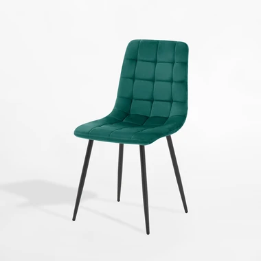 Zelená velurová židle ABADA