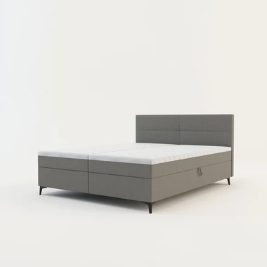 Světle šedá postel boxspring MARY 160x200 cm
