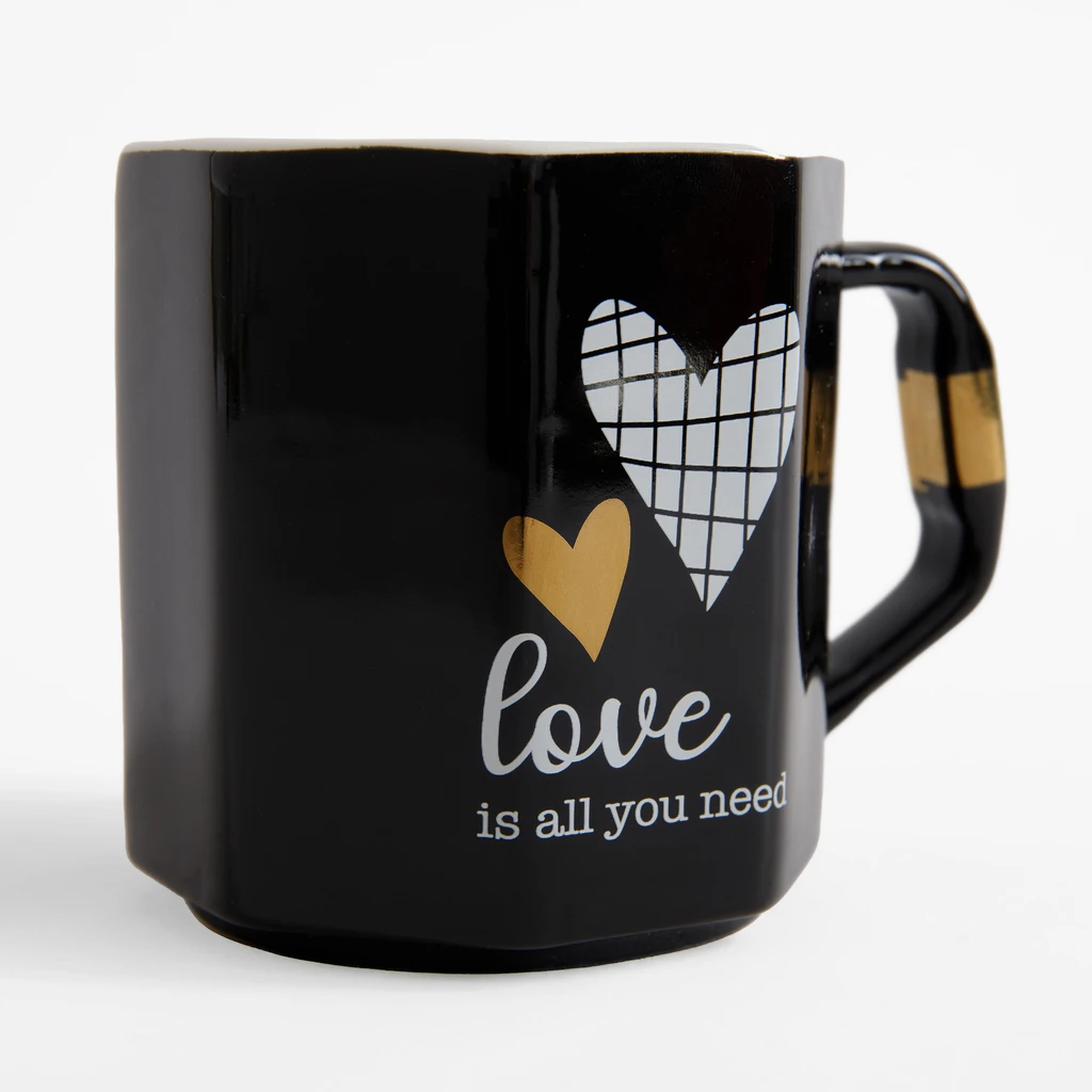 Porcelánový hrnek LOVE černý 330 ml