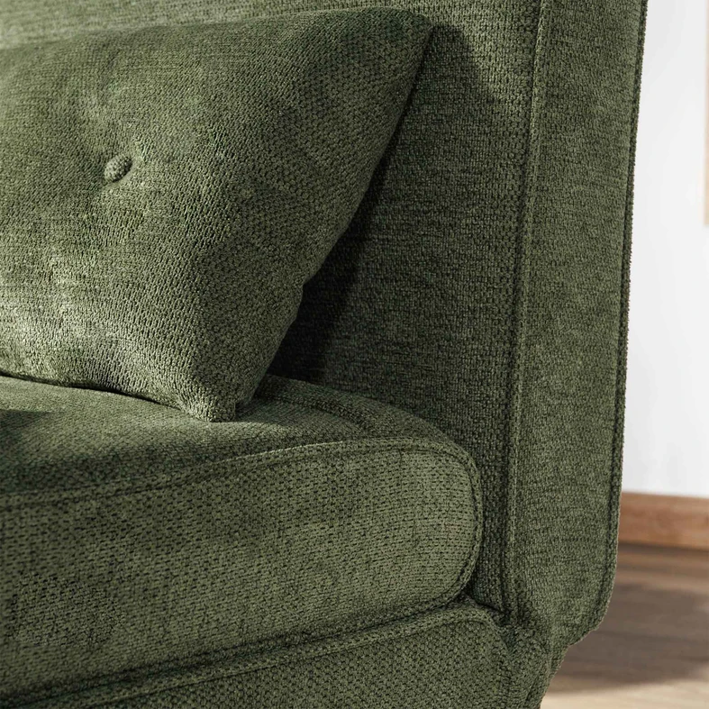 Rozkládací čalouněné křeslo zelené LAVILLA