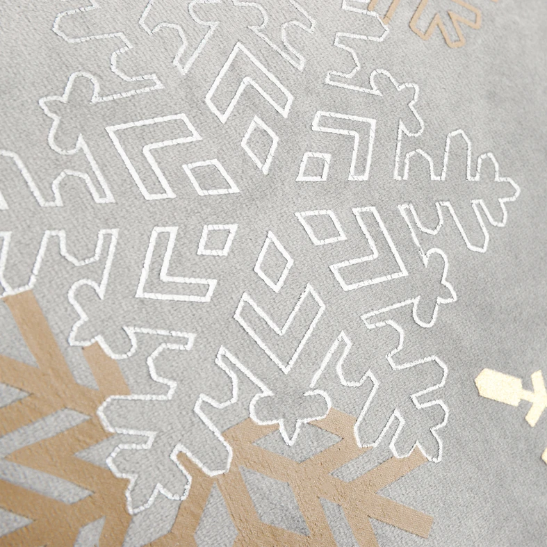 Povlak na polštář sváteční šedý SNOV 45x45 cm