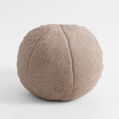 Béžový kulatý dekorační polštář GLOBE 27 cm