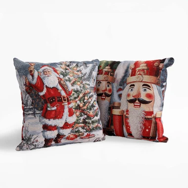 Vánoční polštář se Santou FROSTY 43x43 cm