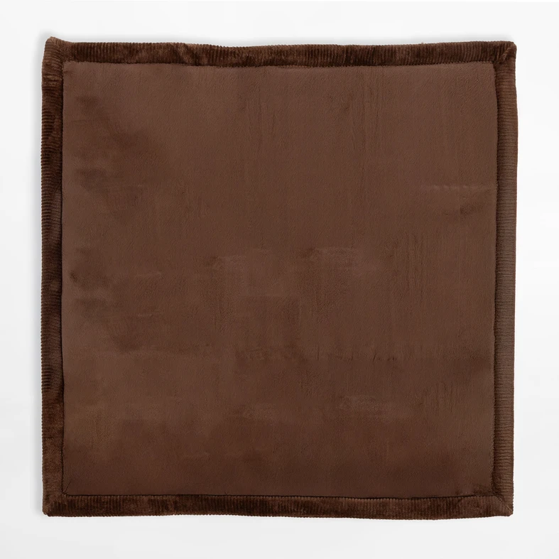 Hnědý čtvercový koberec PUFFY SOFT 120x120 cm