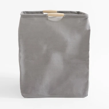 Šedý úložný koš 35,4x30,5x45,5 cm