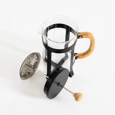 Konvice French Press s bambusovou rukojetí 1L
