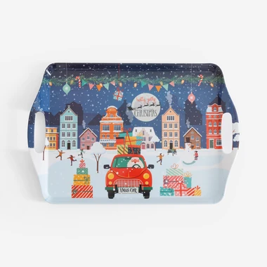Servírovací vánoční podnos 45x30,5x2 cm MIX