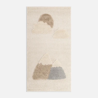 Krémový koberec s horami CLUDI 80x150 cm