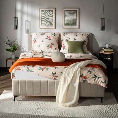 Čalouněná postel ALICE FULL 160x200 cm béžová