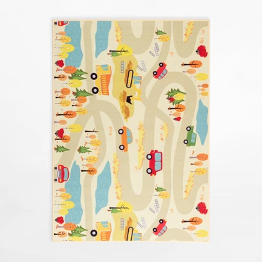 Koberec STELLA, ulice, béžový, 80x100 cm