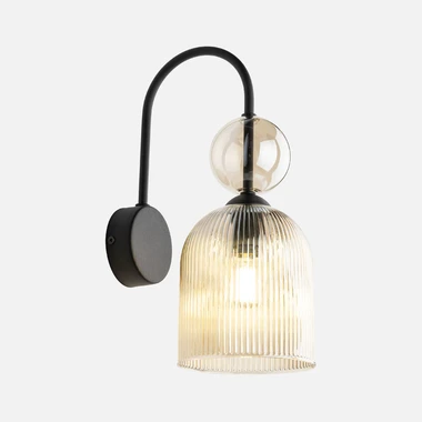 Černé nástěnné svítidlo SOPHIA COGNAC