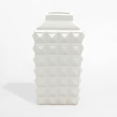 Moderní bílá váza 30 cm