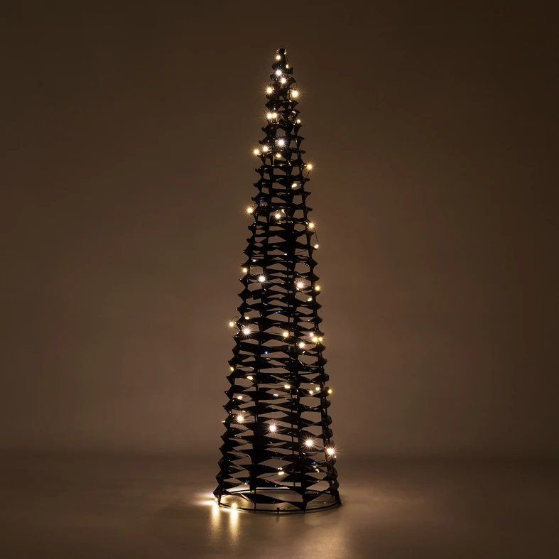 Vánoční LED stromeček kužel černý 60 cm