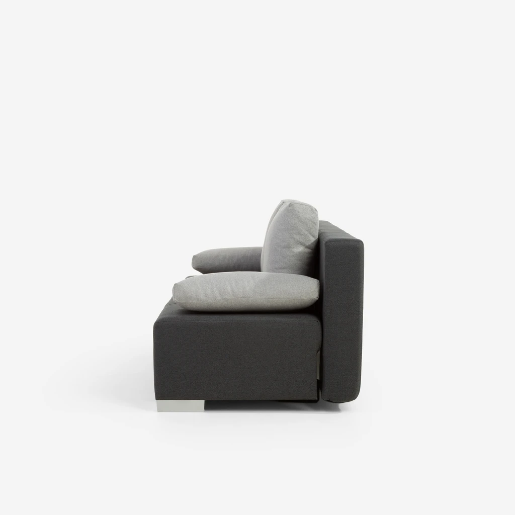 Třímístná rozkládací pohovka BORGO černo-šedá