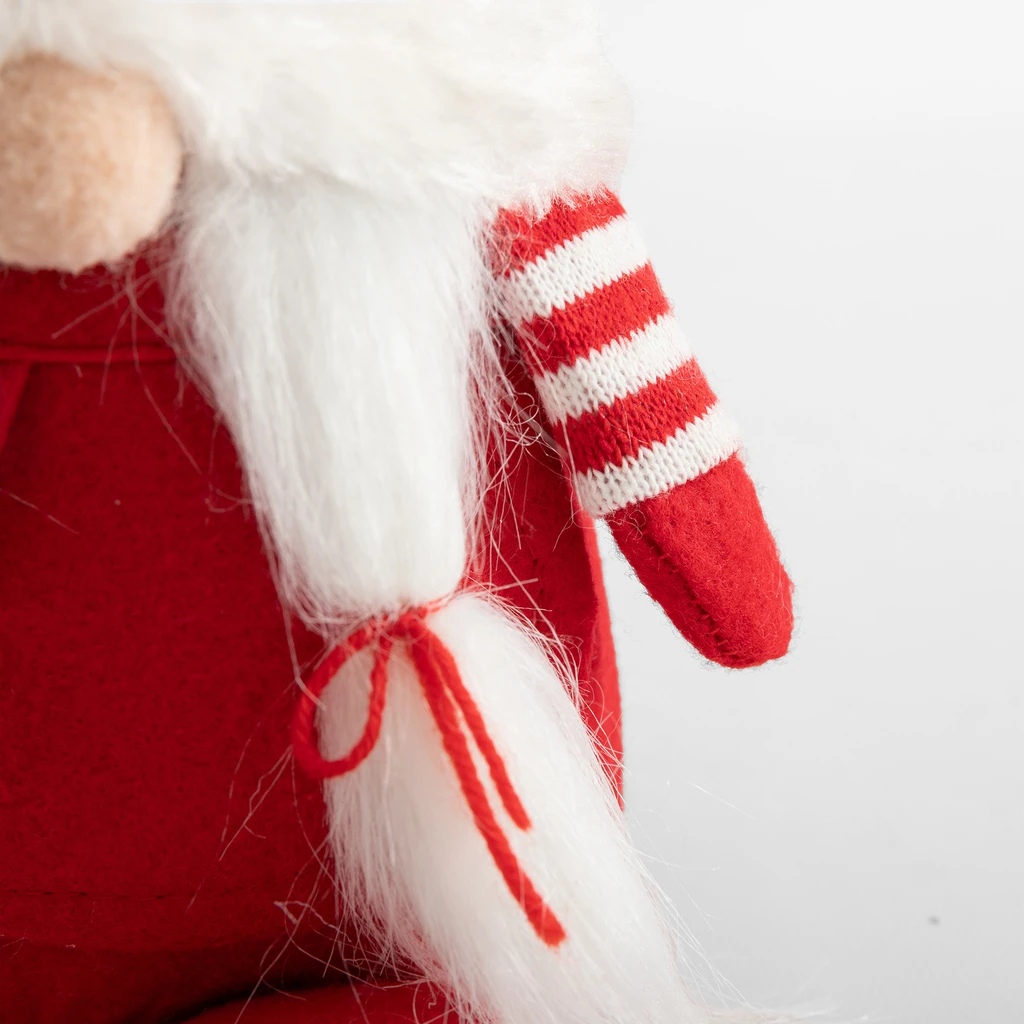 Dekorace skřítek bílý-červený 25 cm