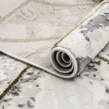 Krémový geometrický koberec SUNSET 200x290 cm