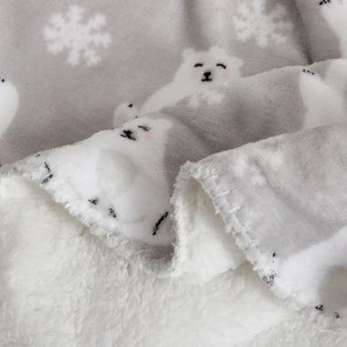 Vánoční deka s medvídky SHERPA 150x200 cm