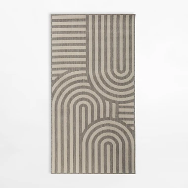 Šedý geometrický koberec PIATTO 80x150 cm