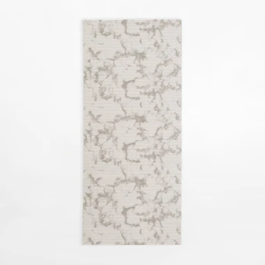Koupelnová předložka CANARIA, bílá-šedá, 65x150 cm
