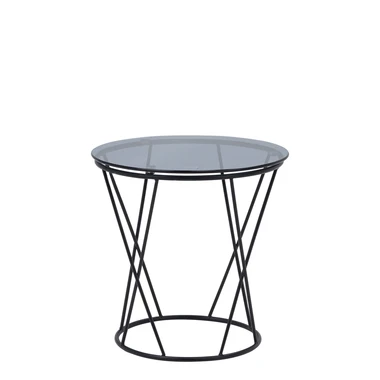 Kulatý konferenční stolek se skleněnou deskou 50 cm SANI