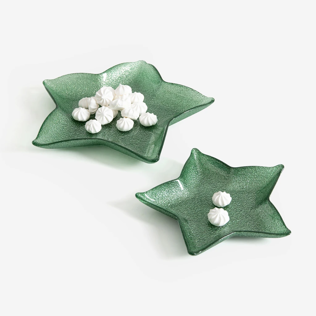 Vánoční servírovací talíř HVĚZDA 20x20x3 cm MIX