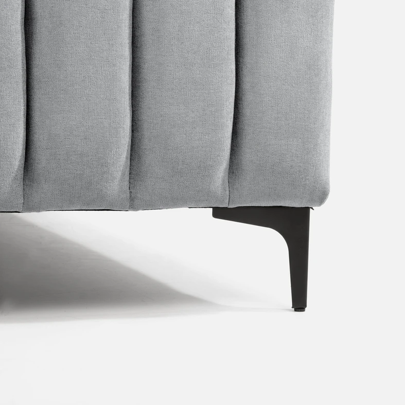 Šedá postel KELLY 160x200cm