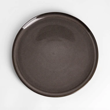 Tmavě šedý jídelní talíř SKALO 26,5 cm