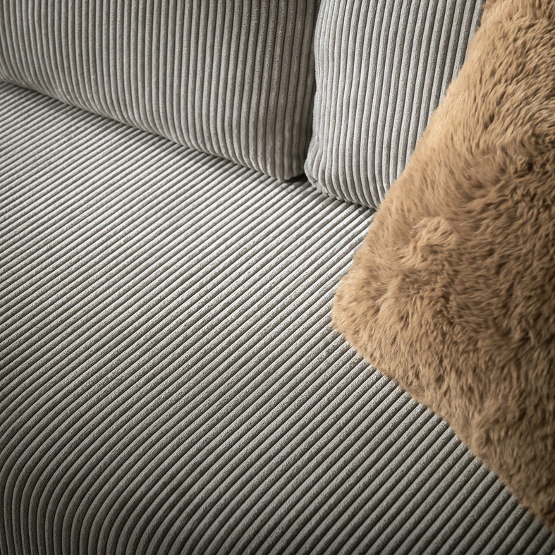 Šedá manšestrová pohovka DIEGO